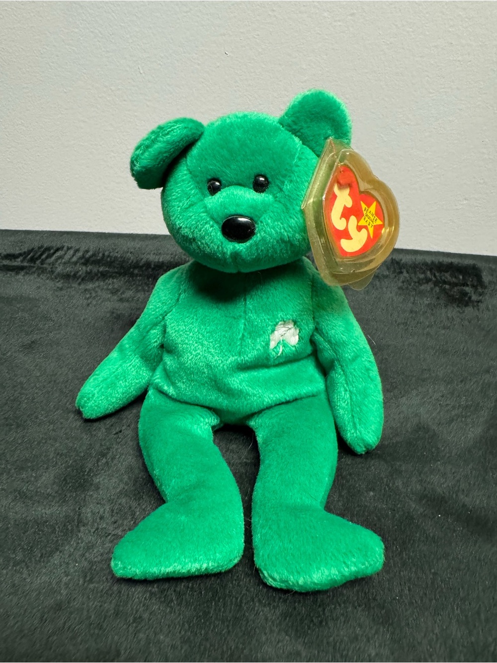 Ty Beanie Babies 'Erin' Green Bear Plush